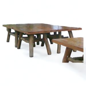 Mesa de tronco de madera para exteriores estilo RUSTICO